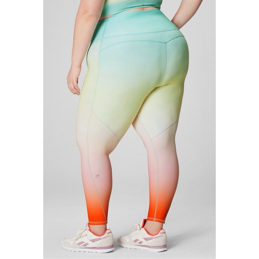 Fabletics PureLuxe Ultra High-Rise 7/8th Legging Ombre All Day 4X Rainbow Plus